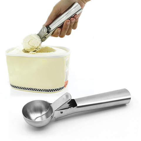 Stainless Steel Ice Cream Scoop Ice Ball Maker Frozen Yogurt Cookie Dough Meat Balls Rice Dishes Ice Cream Spoon Tools