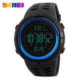 SKMEI Men Sports Digital Watches Countdown Double Time Watch Waterproof Relogio Masculino 1251