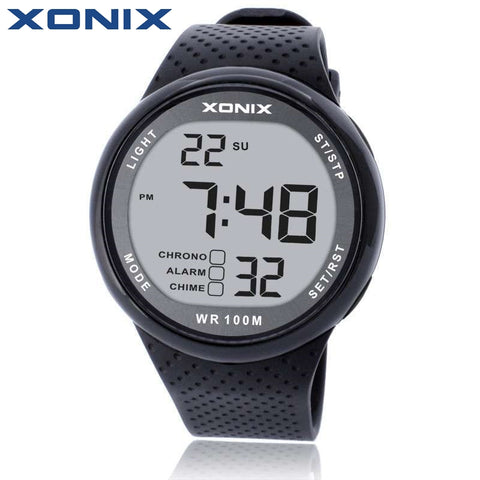 XONIX Fashion Men Sports Watches Waterproof 100m Outdoor Fun Digital Watch Swimming Diving Wristwatch Reloj Hombre Montre Homme